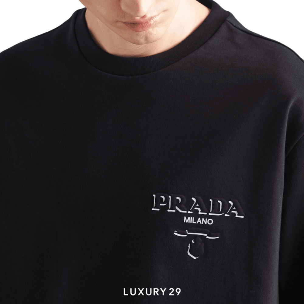 Prada Cotton T-shirt Black(M, Black)
