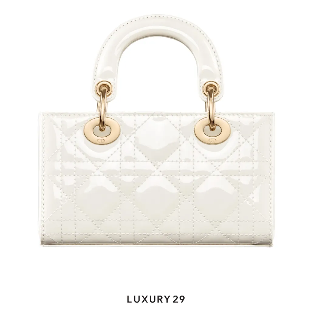 Dior Lady D-Joy Micro Bag Latte Cannage Lambskin(Micro, White)