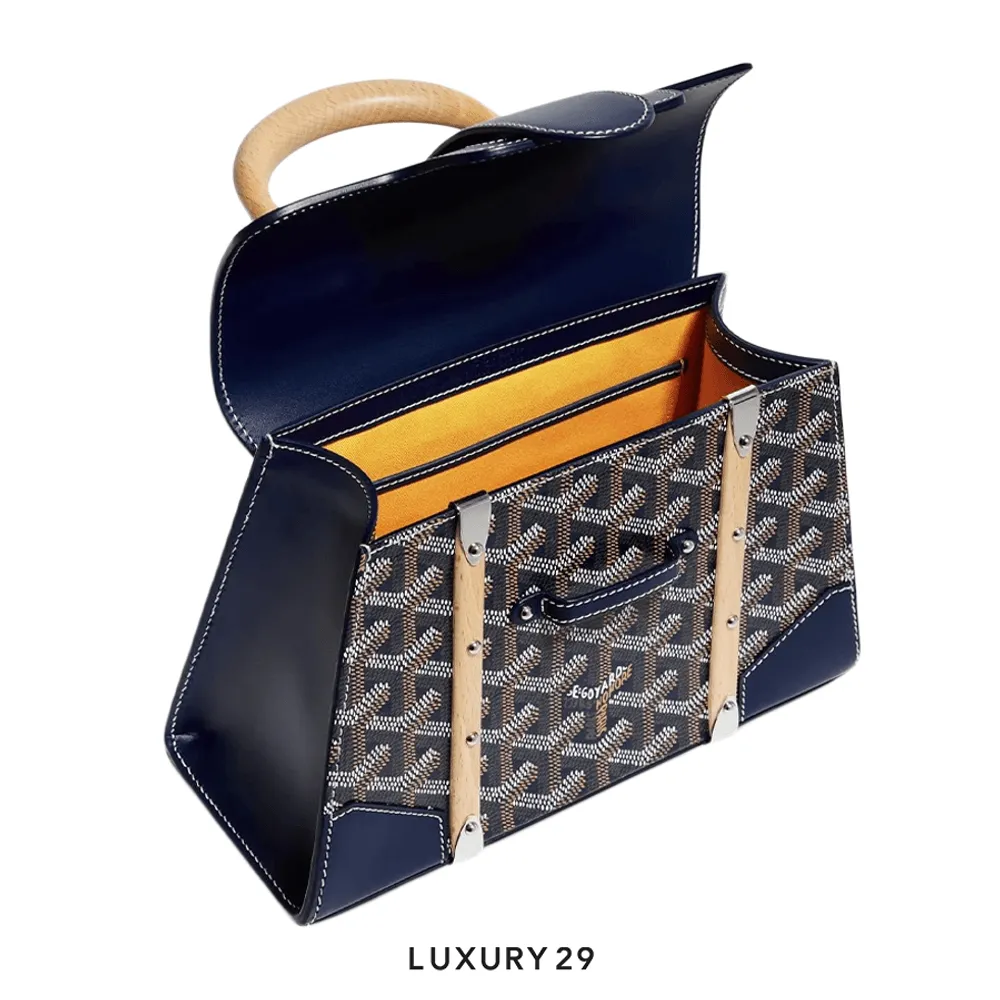 Goyard Saigon Structure Mini Bag Navy Blue(Mini, Blue)
