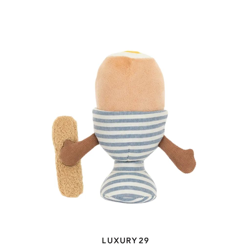 JellyCat Amuseables Eggetha Egg & Lance Soldier Brown(Small, Brown)