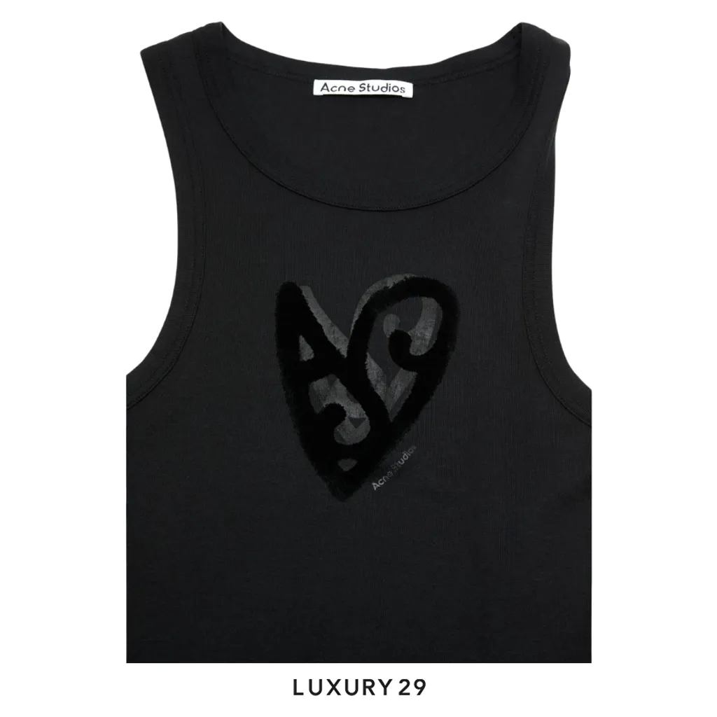 Acne Studios Logo tank top Black(S, Black)