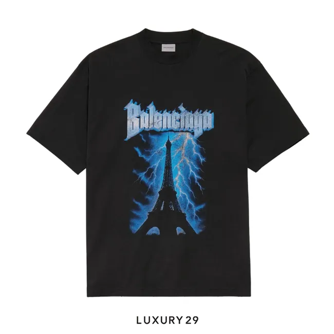Balenciaga Metal Merch Paris Oversized T-Shirt Black