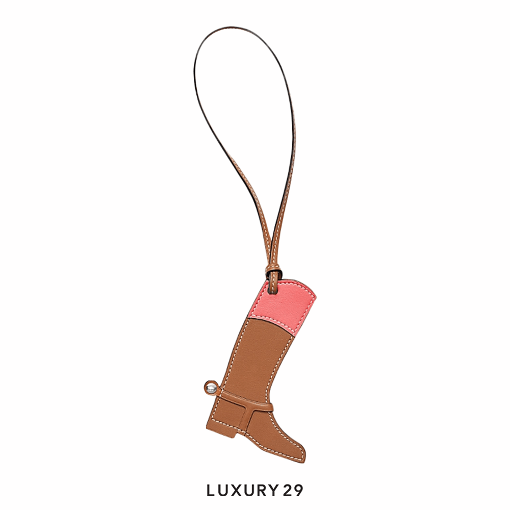 Hermes Paddock Boot charm Naturel / Sable / Rose Dete(Free Size, Neutrals)