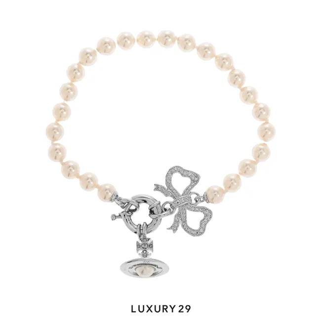 Vivienne Westwood Rigoberta Pearl Bracelet SS26 SI U silver
