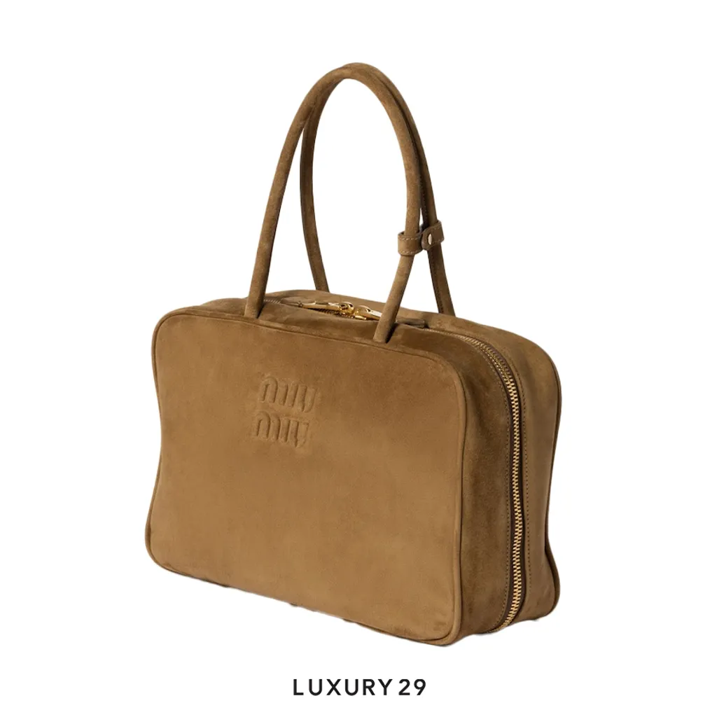Miu Miu Suede Beau bag Olive Green(Medium, Brown)