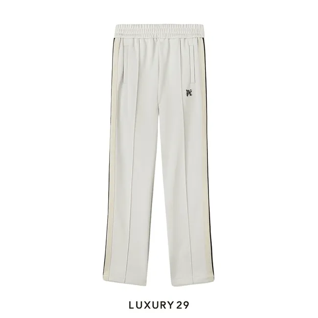 Palm Angels Monogram Track Pants Light Grey Black