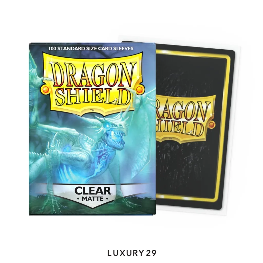 Dragon Shield Clear - Matte Sleeves(Small, Black)