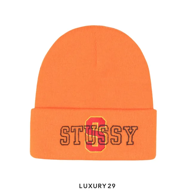 STUSSY CUFF BEANIE VARSITY S ORANGE
