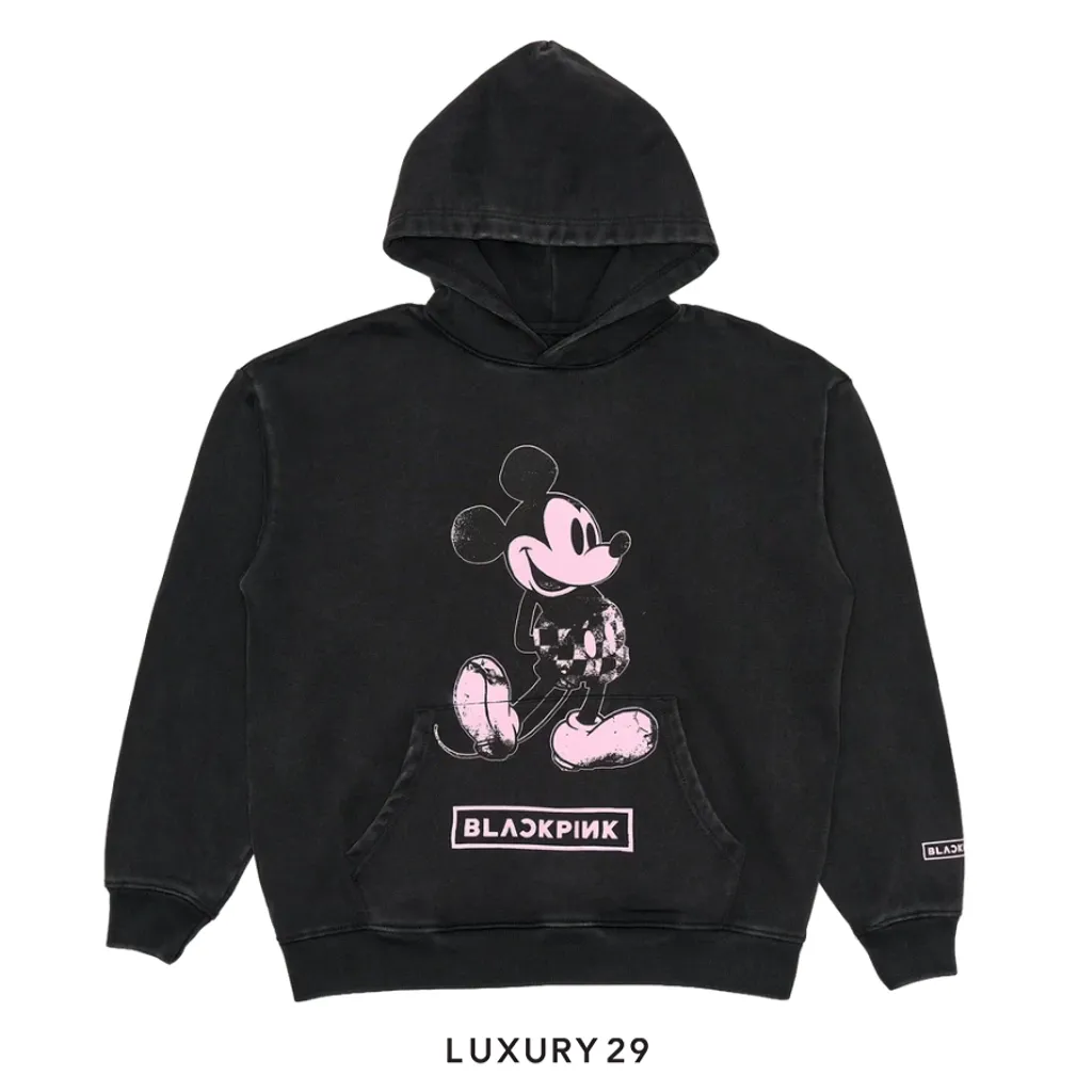 Complex Disney x BLACKPINK Mickey Hoodie - Charcoal(S, Black)