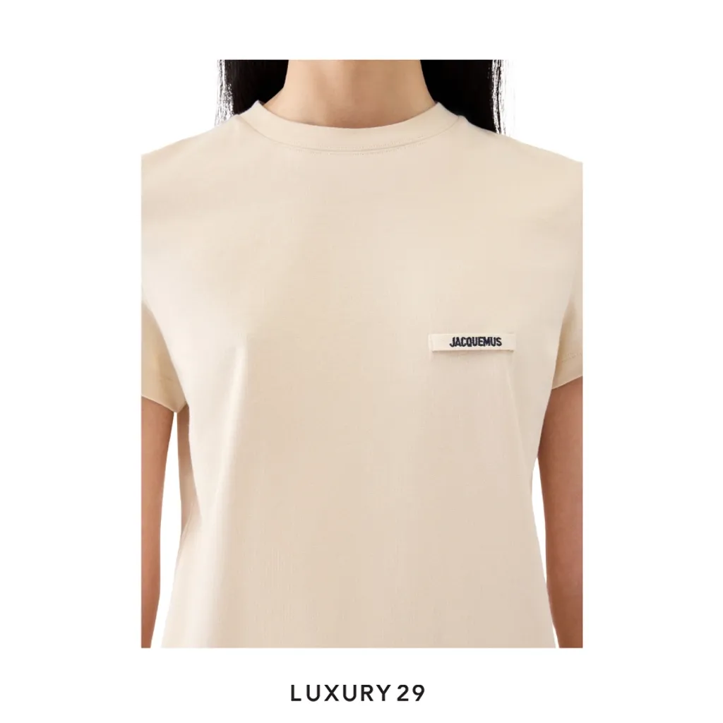 JACQUEMUS The Gros Grain logo short-sleeve t-shirt Light Beige(XS, Neutrals)