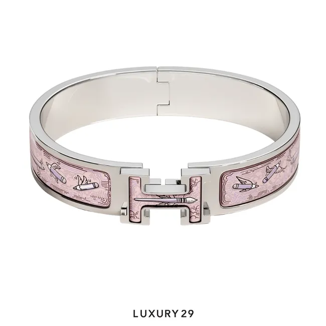 Hermes Clic H Les Outils du Dessin bracelet Silver