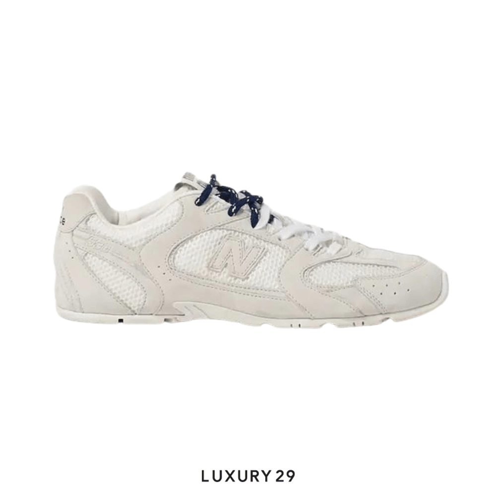 Miu Miu X New Balance 530 SL suede and mesh sneakers White(43, White)