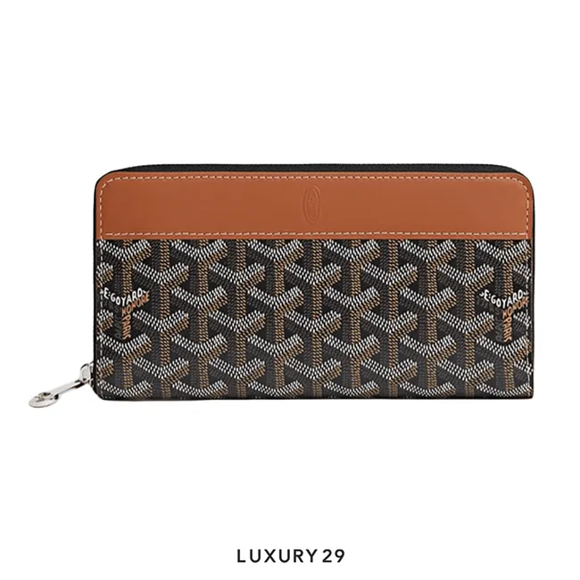 Goyard Matignon GM Wallet Black & Tan