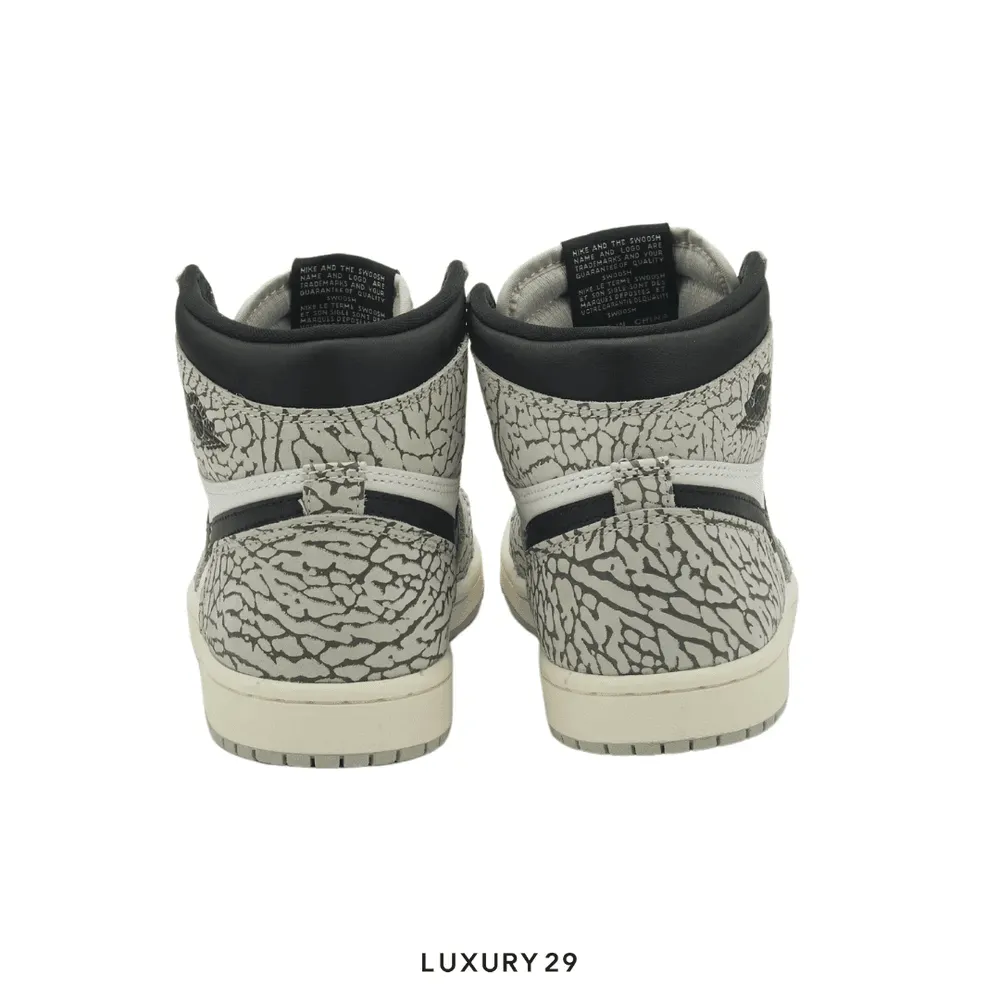 Nike Jordan 1 Retro High OG White Cement (GS) (2023)(M)(36.5, Grey)