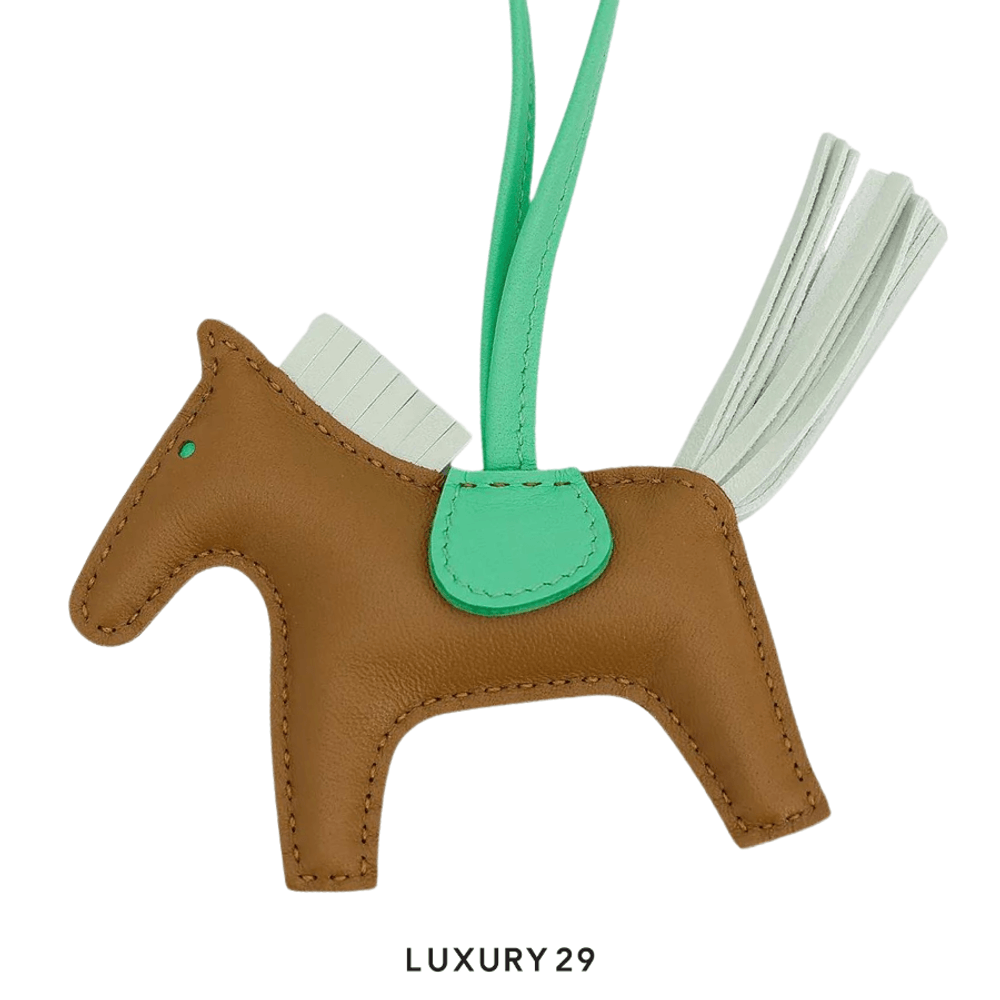 Hermes Rodeo PM charm Sesame / Vert Fizz / Menthe(Small, Brown)