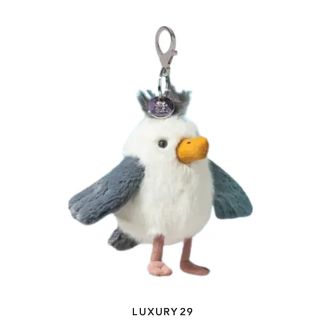 JellyCat Chip Seagull Bag Charm Grey