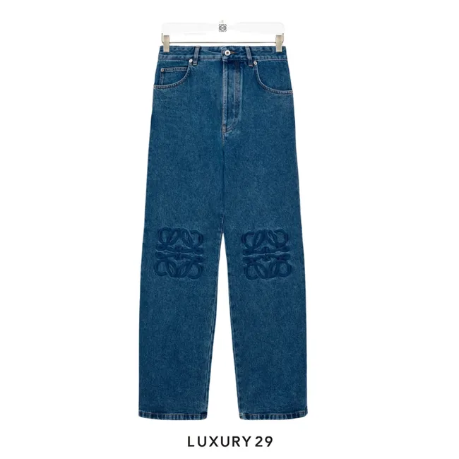 Loewe Anagram baggy jeans in denim Blue