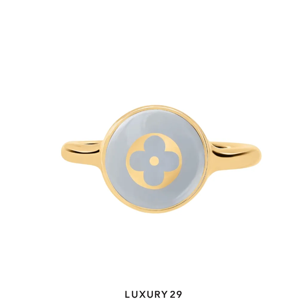Louis Vuitton LV Pearly Confetti Ring Grey(Medium, Grey)