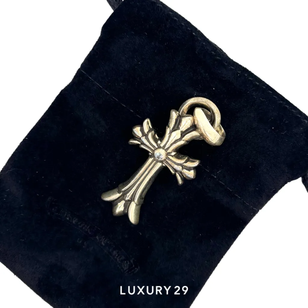 Chrome Hearts Double Cross Silver Pendent(Free Size, Silver)