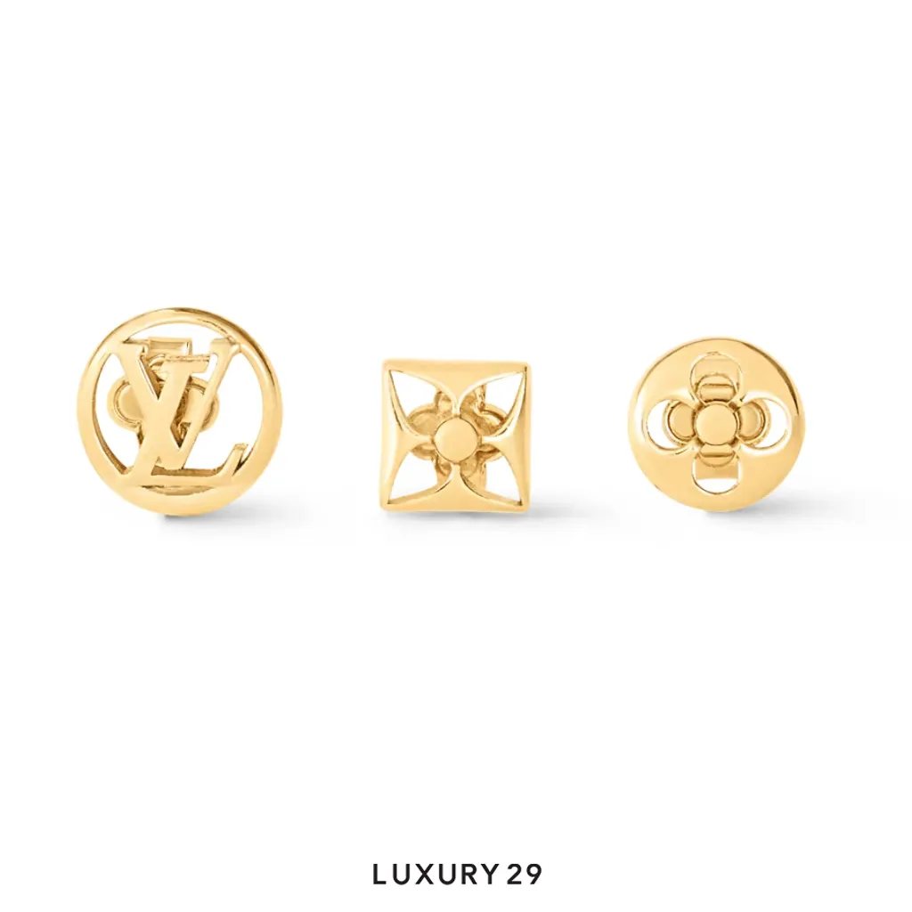 Louis Vuitton LV Crazy In Lock Earrings Set Gold(Free Size, Gold)