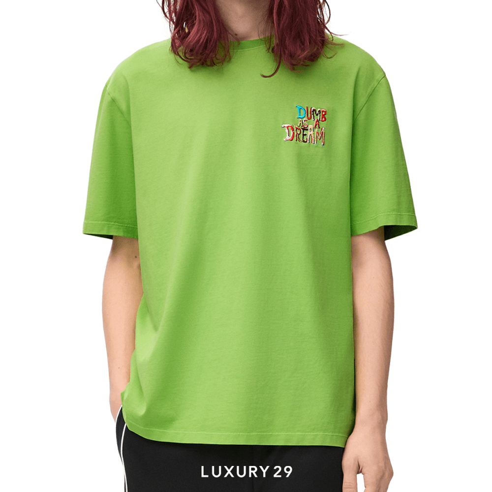 Loewe Loose fit T-shirt in cotton Green/Multicolor(S, Green)