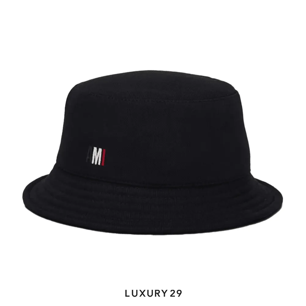 Ami Embroidered Bucket Hat BLACK(58, Black)