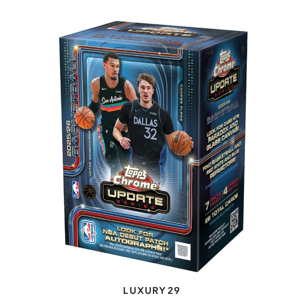 Topps 2025-26 Chrome Updates Basketball - Value Box(Small, Multicolour)