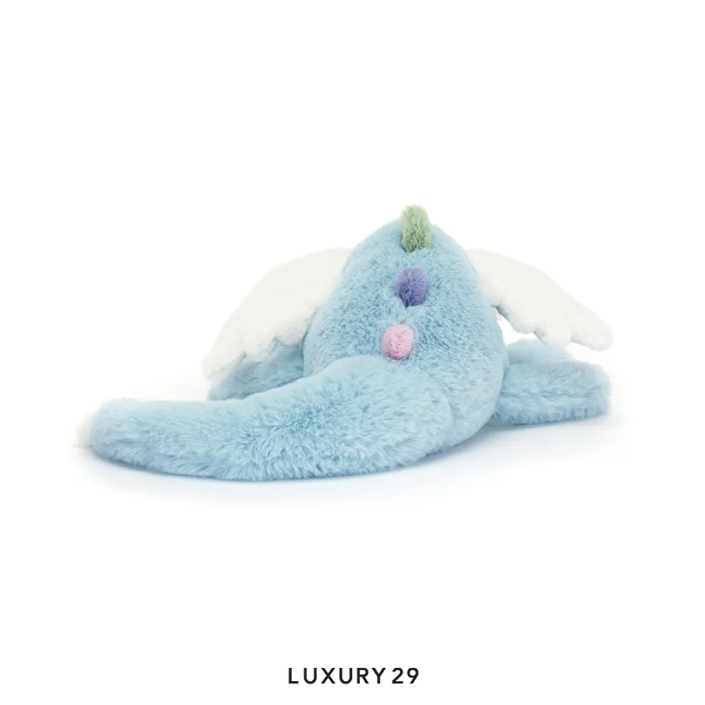 JellyCat Sky Dragon Blue(Small, Blue)