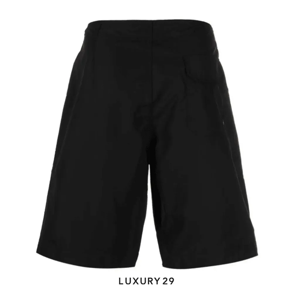 Palm Angels logo-embroidered surf shorts(L, Black)