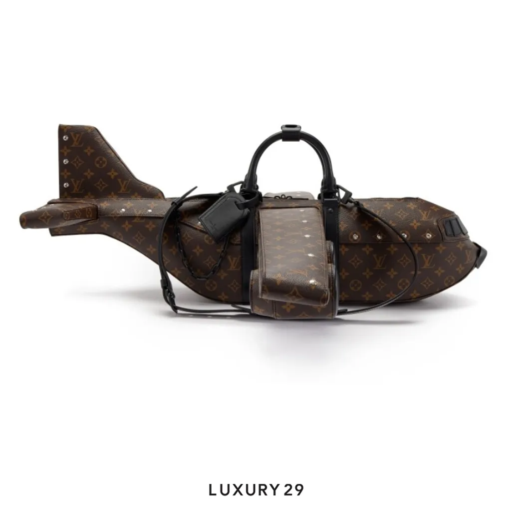 Louis Vuitton Limited Edition Airplane Bag Monogram Brown(Large, Brown)