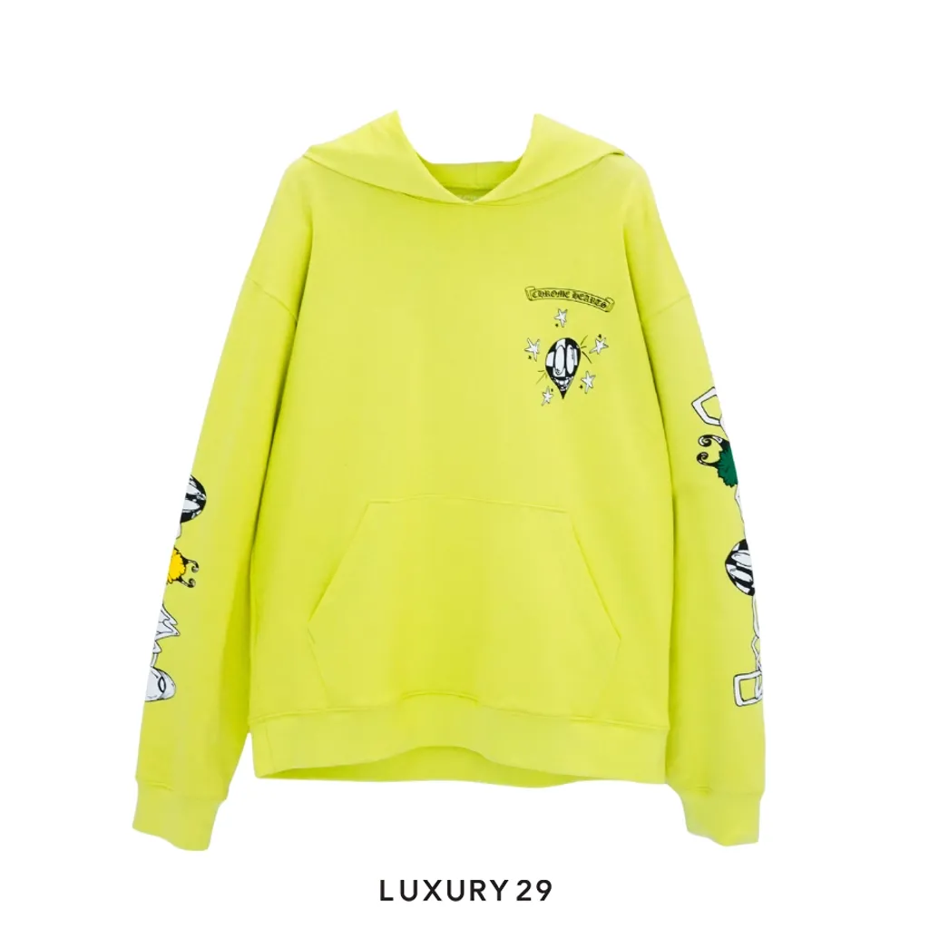 Chrome Hearts Matty Boy Link Thermal Zip Up Hoodie Green(2XL, Green)