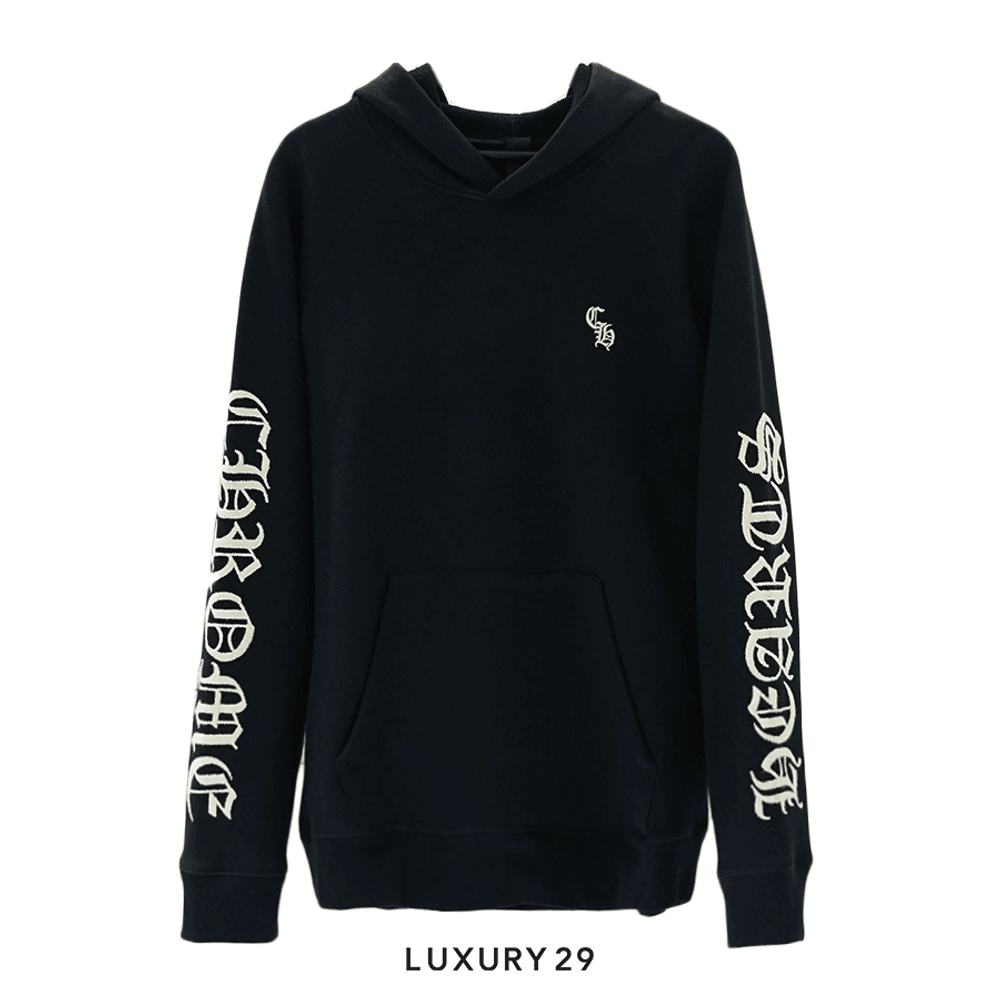 Chrome Hearts Crew Neck Long Sleeve Hoodie(M, Black)