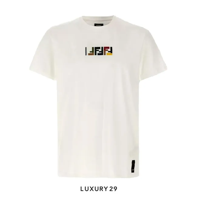 Fendi Triple ff Crew-neck T-shirt White