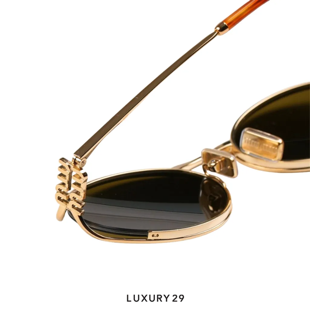 Miu Miu Logo sunglasses Loden Lenses(Free Size, Brown)