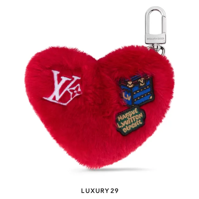 Louis Vuitton LV Lucky Heart Bag Charm Red