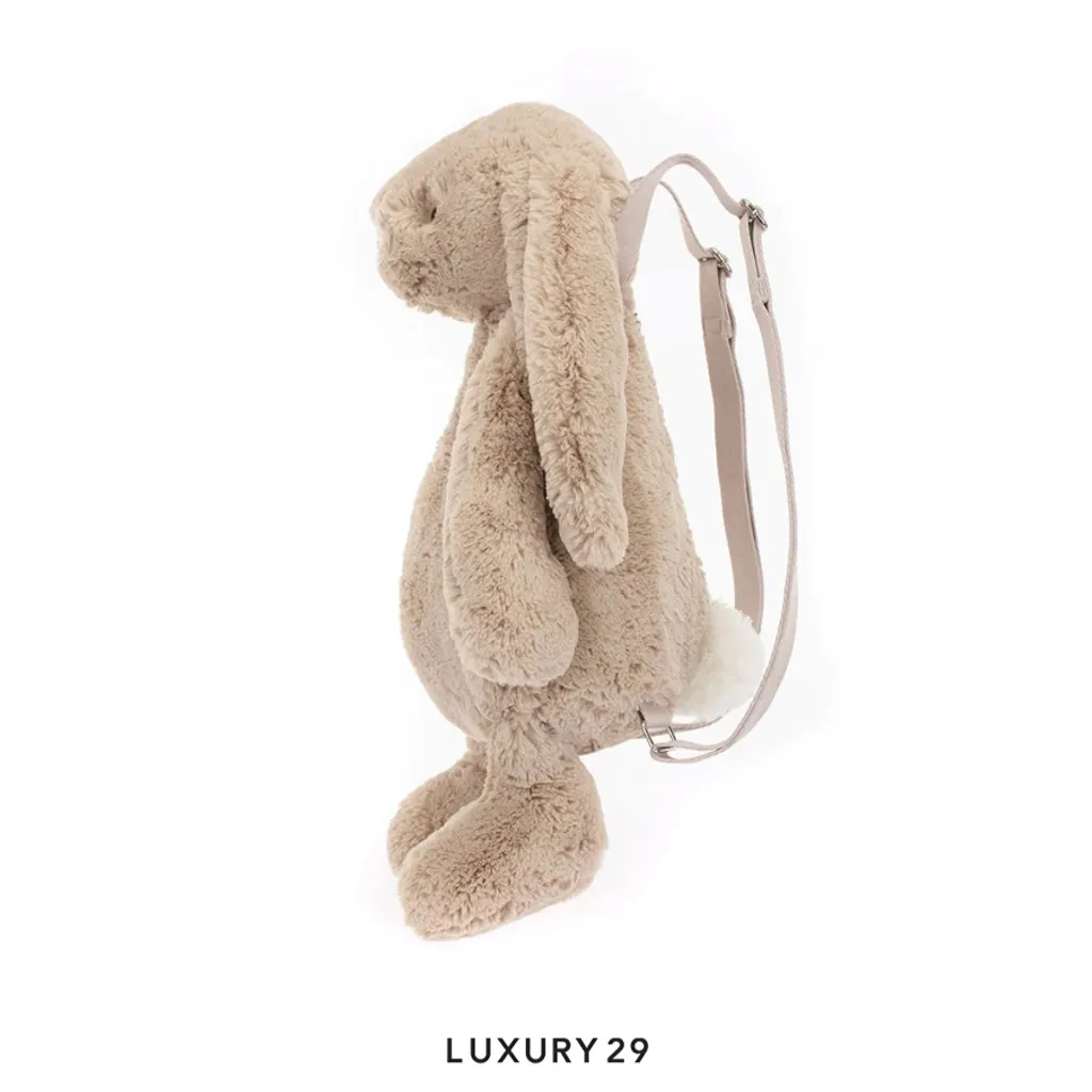 Jellycat Bashful Bunny Beige Backpack(Free Size, Brown)