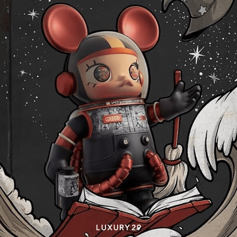 POP MART MEGA SPACE MOLLY 400% Disney 100th Anniversary(Large, Black)