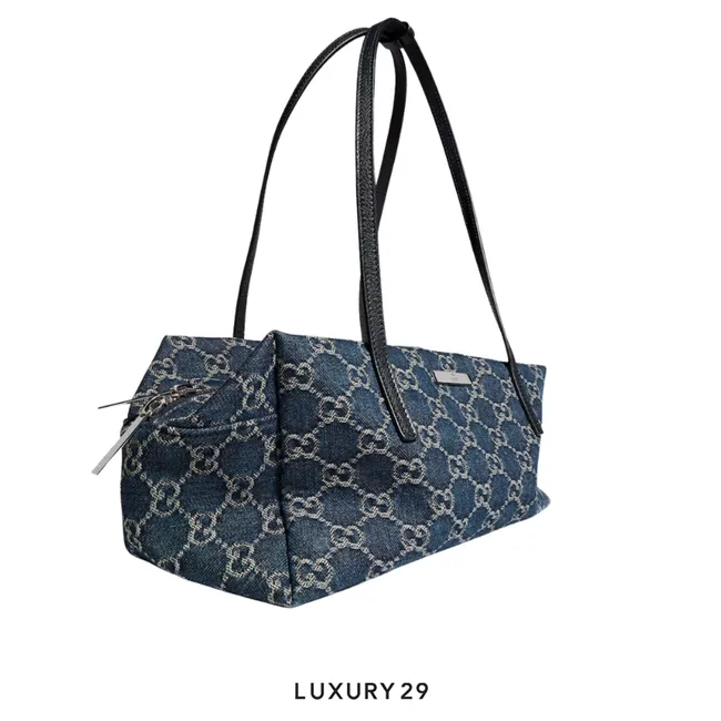 Gucci Melrose medium boston bag Denim
