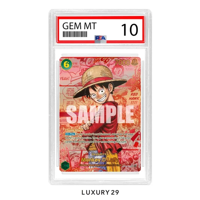 One Piece Monkey.D.Luffy  (118)  (3rd Anniversary) Carrying On His Will SEC RED MANGA  (ENG) OP13-118  (PSA10)