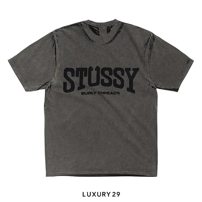 STUSSY BURLY STONE WASHED TEE BLACK