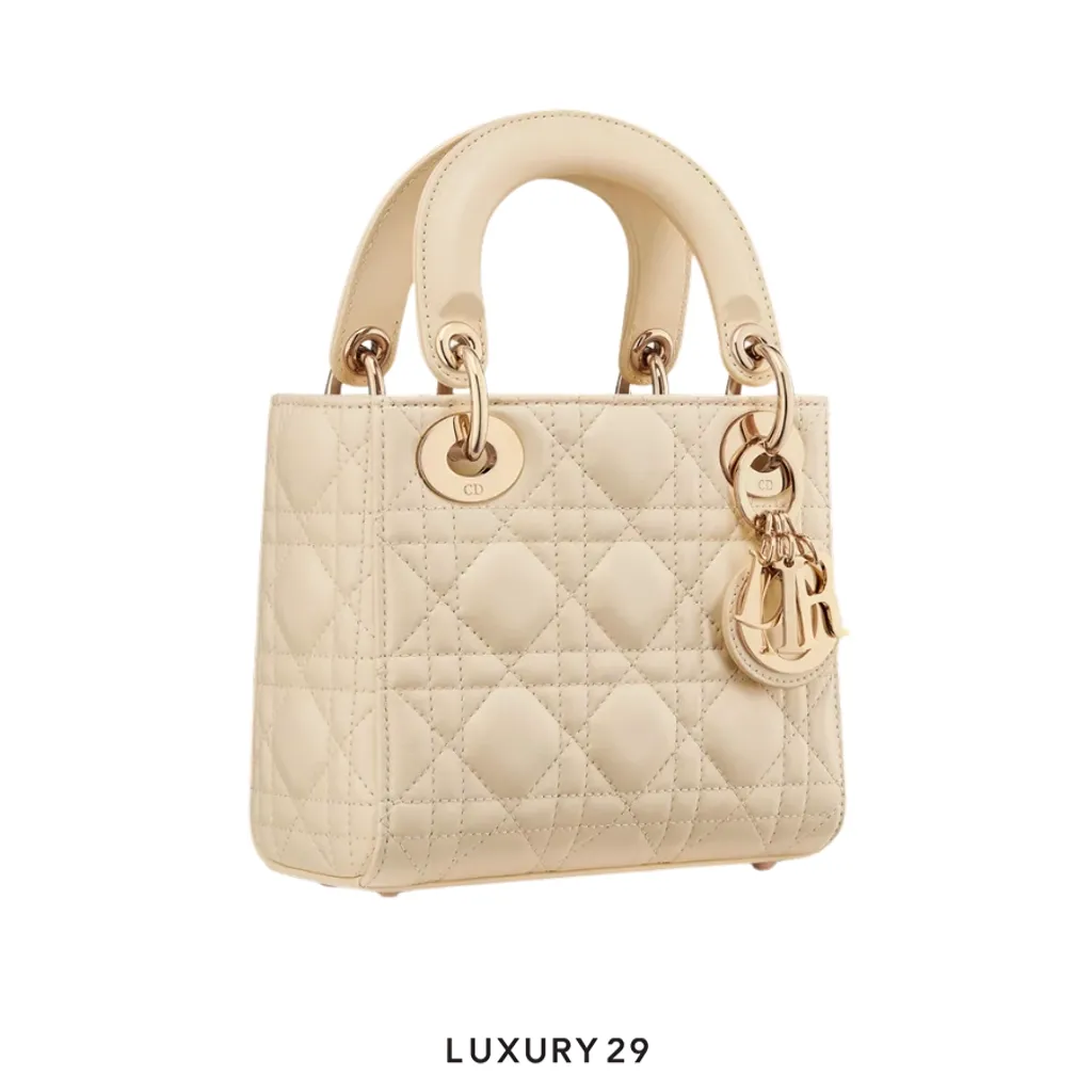 Dior Mini Lady Dior My ABCDior Bag  Cannage Desert Taupe(Mini, Neutrals)