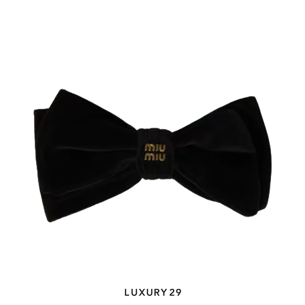 Miu Miu Velvet hair clip Nero(Free Size, Black)