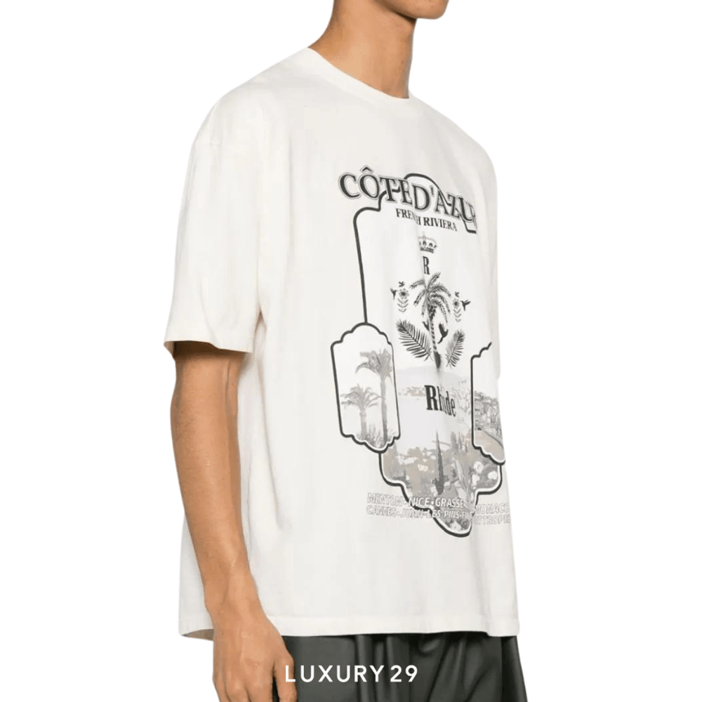 Rhude AZUR MIRROR TEE VTG WHITE(M, White)