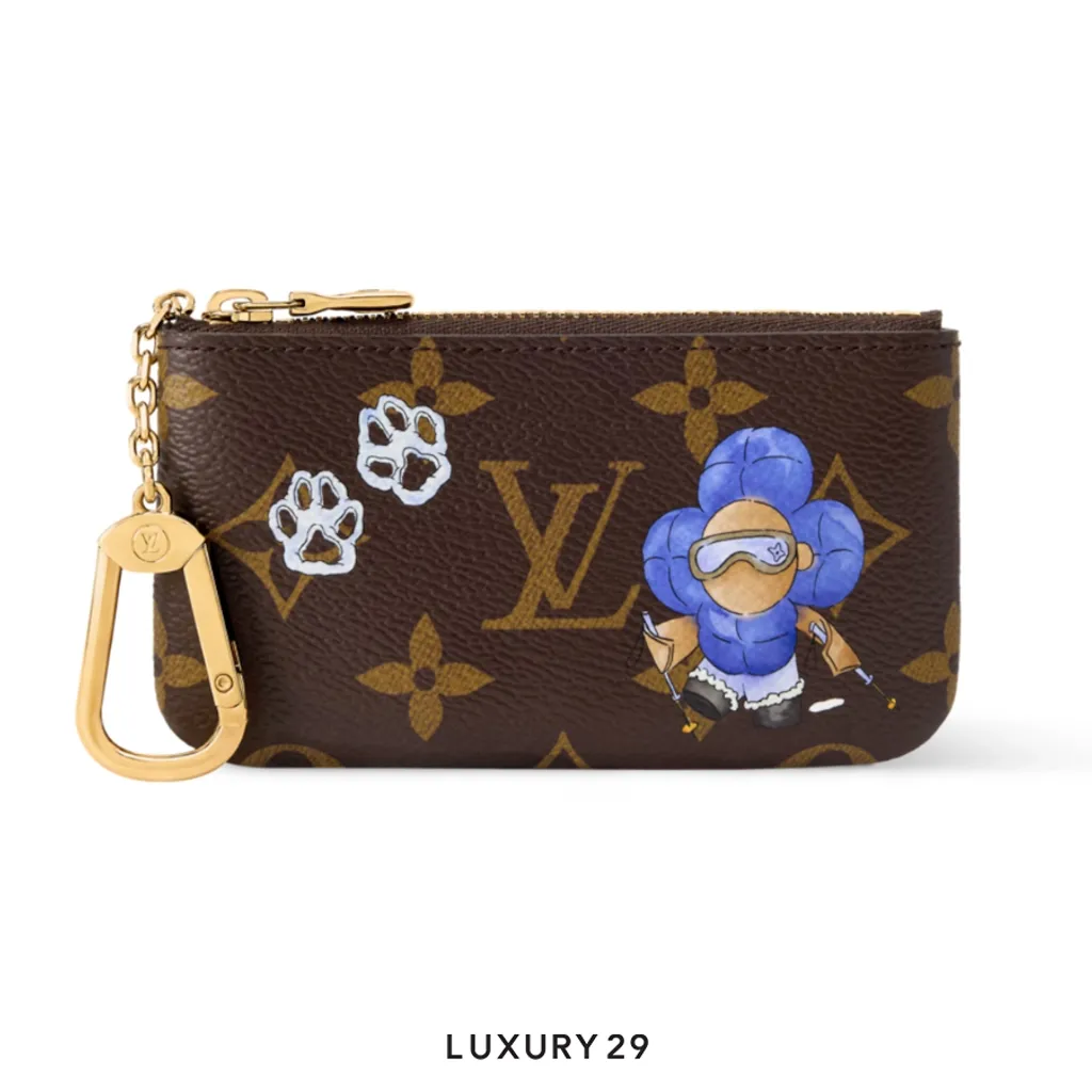 Louis Vuitton LV Key Pouch Monogram Blue Frost(Small, Brown)