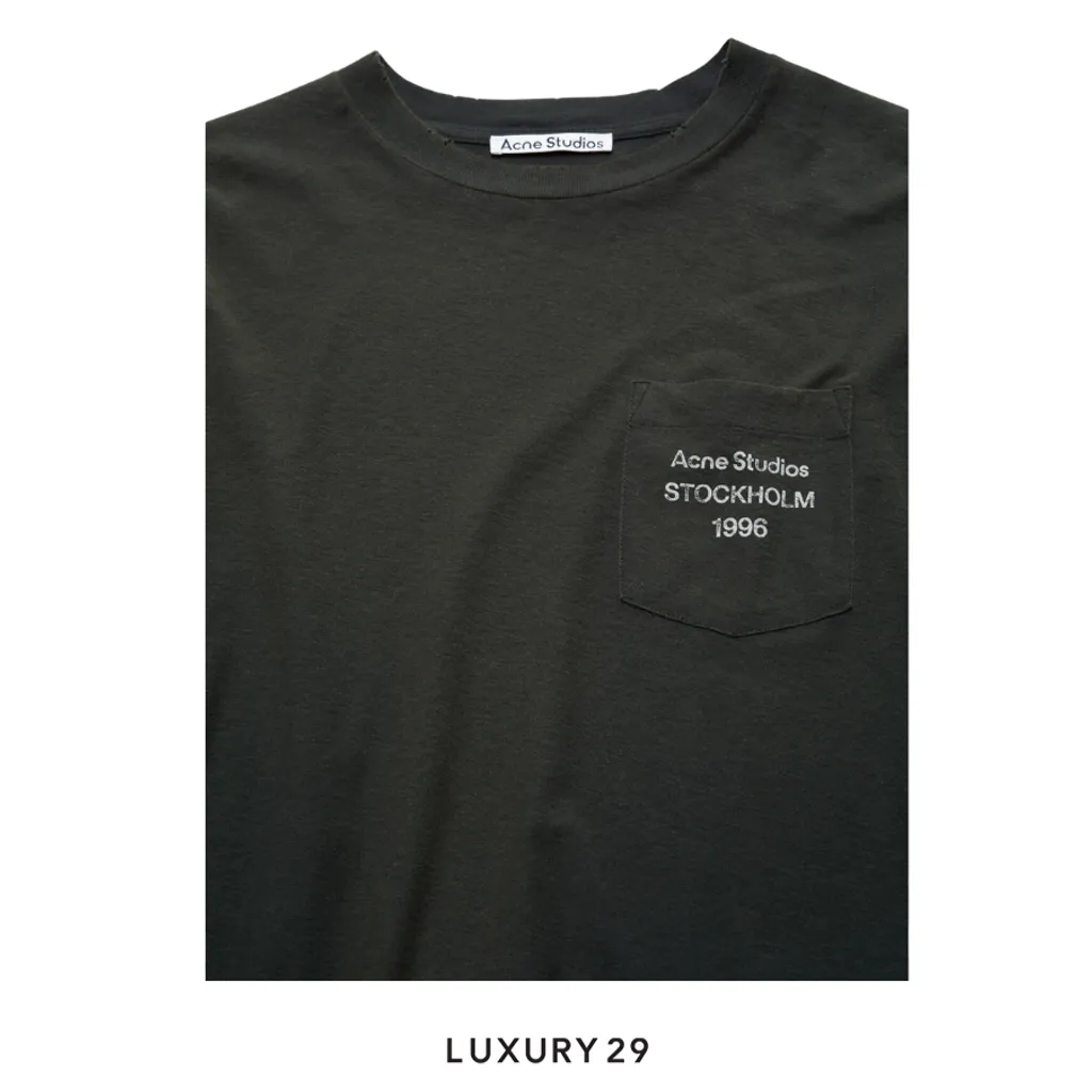 Acne Studios Logo t-shirt Faded black(S/XS, Black)
