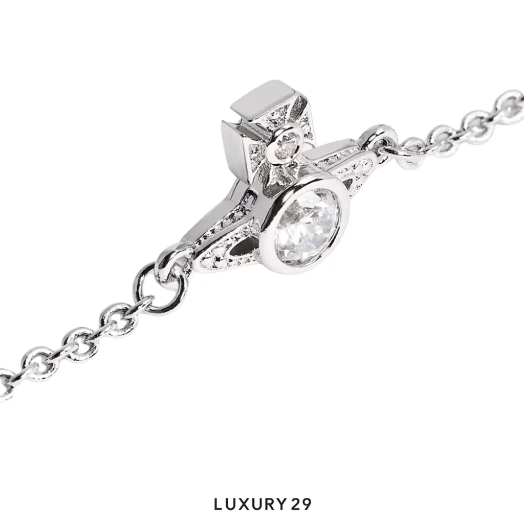 Vivienne westwood London Orb Bracelet SS25 SI U (SET11)(Free Size, Silver)