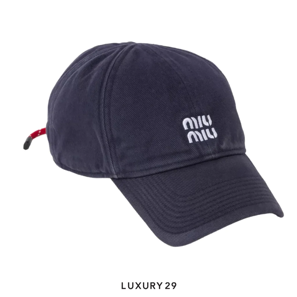 MIU MIU Denim baseball cap Blue(Free Size, Blue)