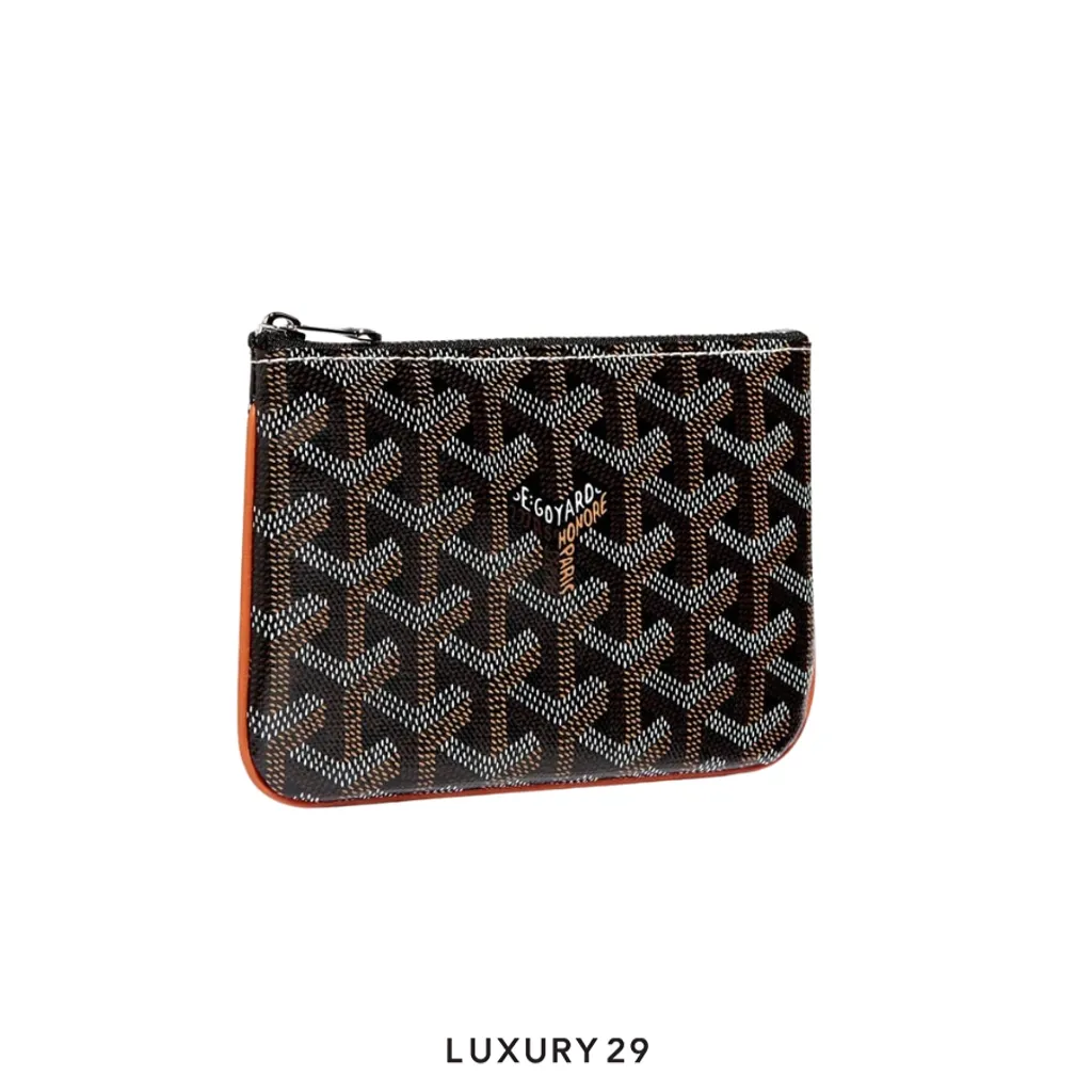 Goyard Senat Mini Pouch Black & Tan(Small, Brown)