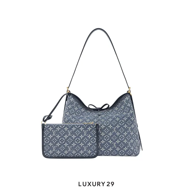 Louis Vuitton LV CarryAll PM bag Monogram Bleu pattern