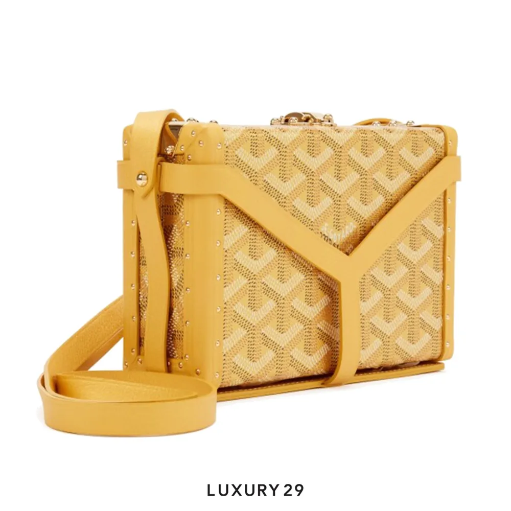 Goyard Minaudiere Trunk Bag Gold(Small, Gold)